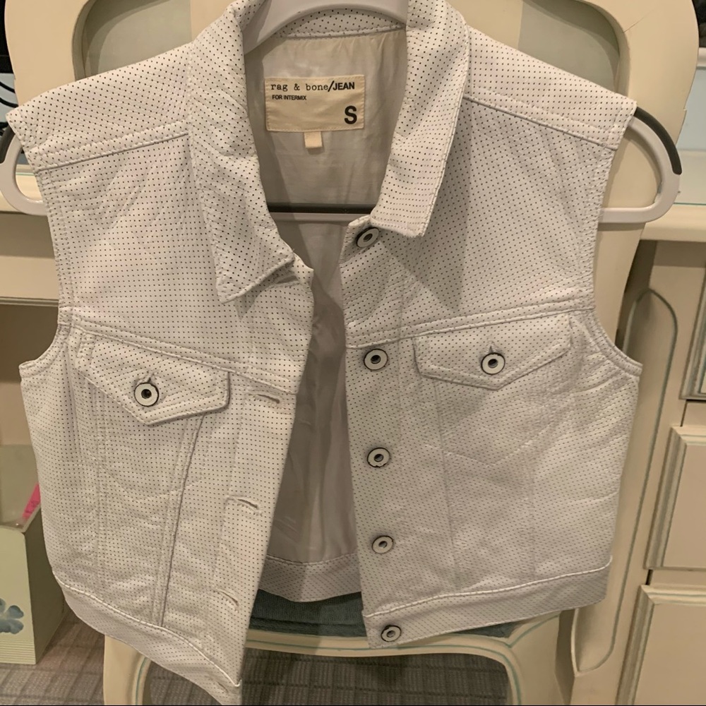Rag & Bone leather cropped vest